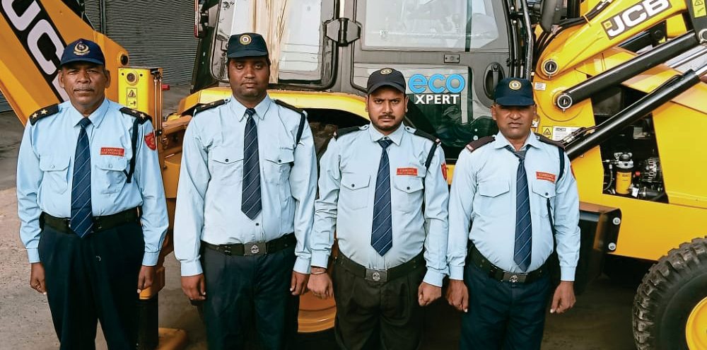 Uniformed security guards